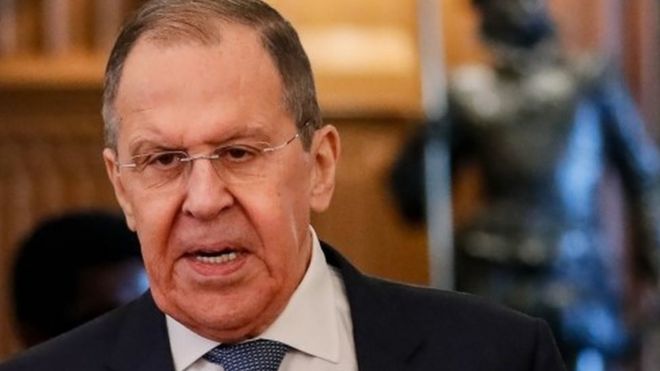 Primer plano de Lavrov