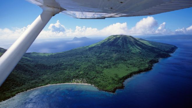 Вид с воздуха на одном из островов Вануату