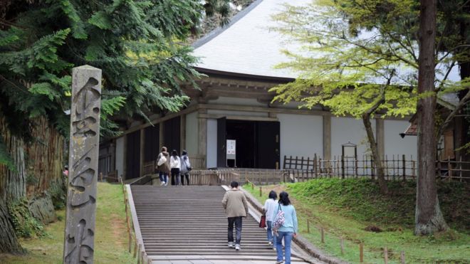 Konjikido, the golden hall at Chusonji temple in the historical town of Hiraizumi