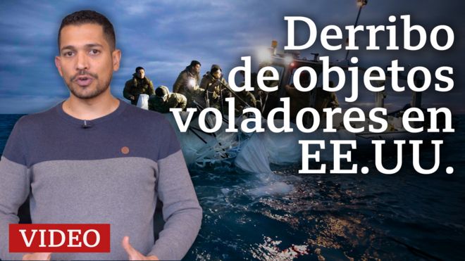 Periodista de BBC Mundo Jorge Perez Valery con foto de fondo del rescate del globo chino derribado.