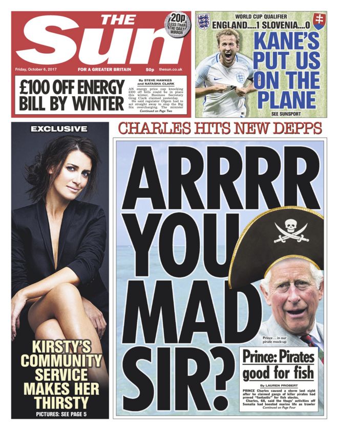 Sun front page