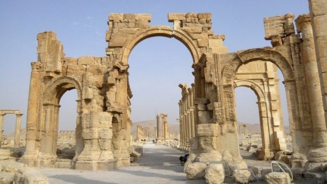 Triumphal Arch in Palmyra (file picture)