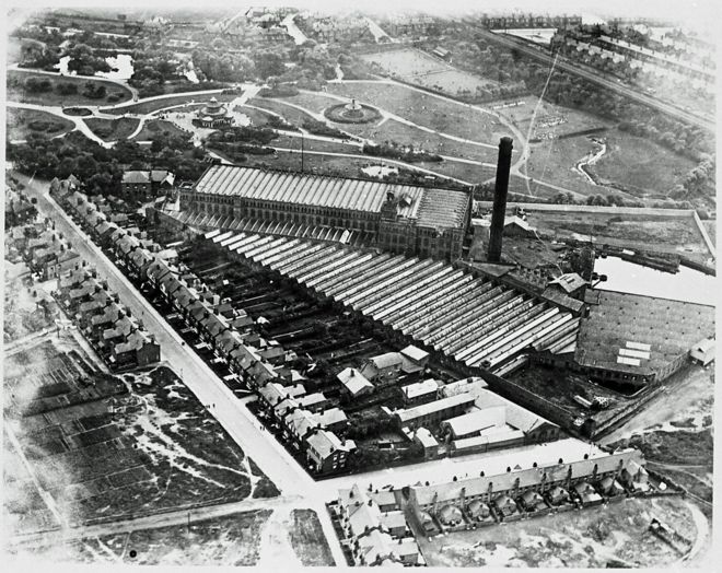 Снимок Пейджфилд Милл с воздуха в начале 20 века