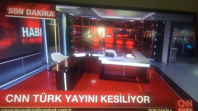 Пустая студия CNN Turk