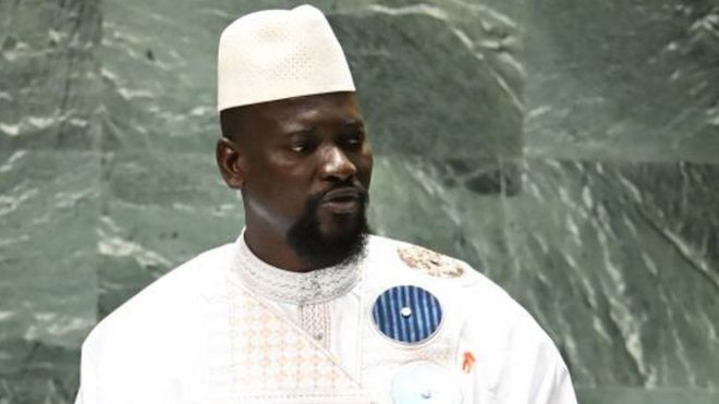 Guinea's President Mamady Doumbouya addresses the 78th United Nations General Assembly at UN headquarters in New York City on September 21, 2023.