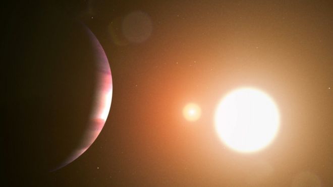 Планета TOI 1338 b вращается вокруг двух звезд