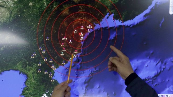 Сейсмические волны вокруг Северной Кореи