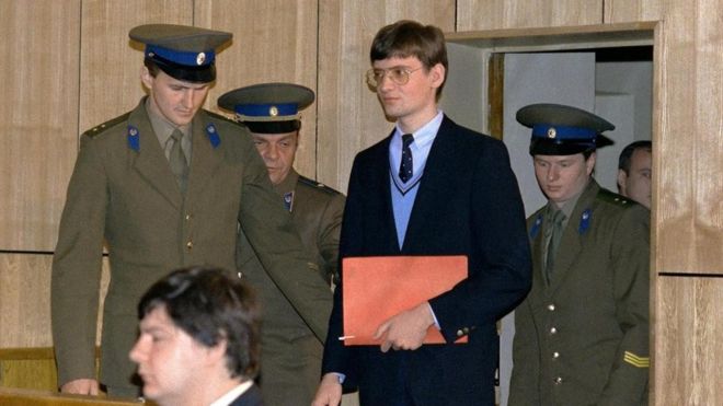 Mathias Rust en el juicio que se le siguió