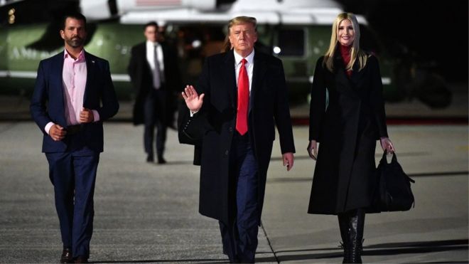 Trump and two of his children