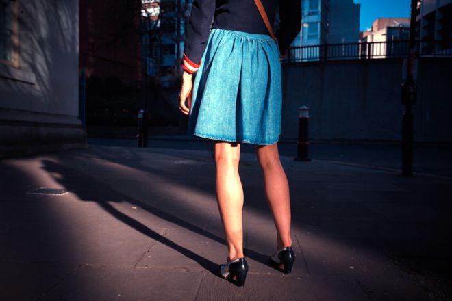 woman in skirt