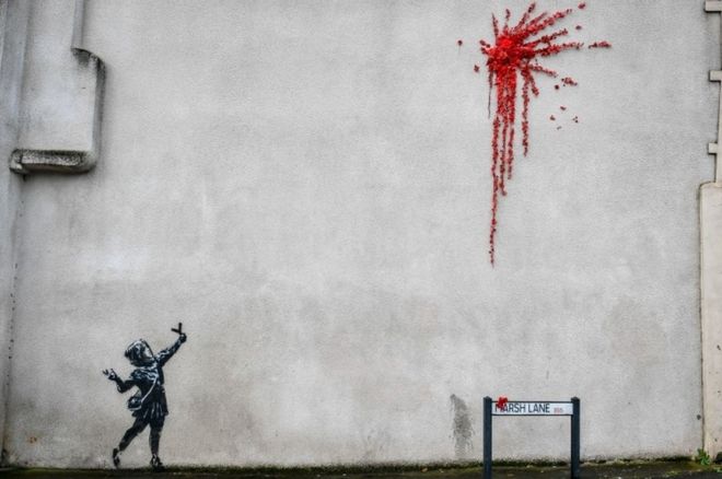 Banksy Confirms Bristol Valentine S Day Artwork Is His Bbc News