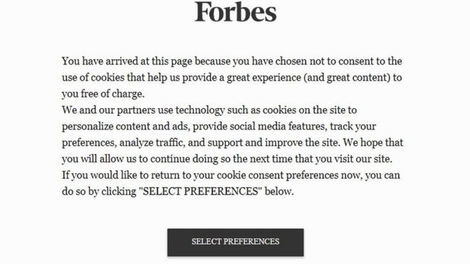 Уведомление Forbes