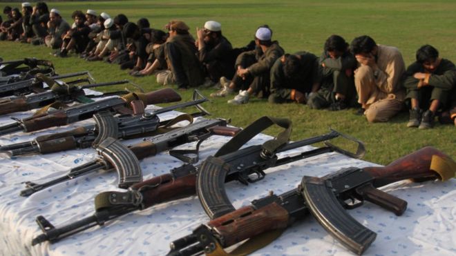 IS militants and weapons captured in Nangarhar province - November 2019