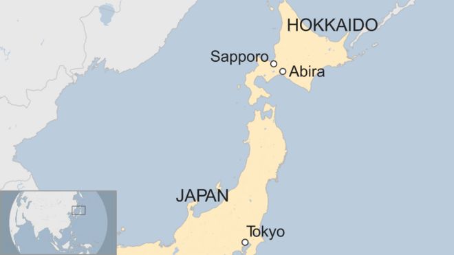 Карта Японии и Хоккайдо