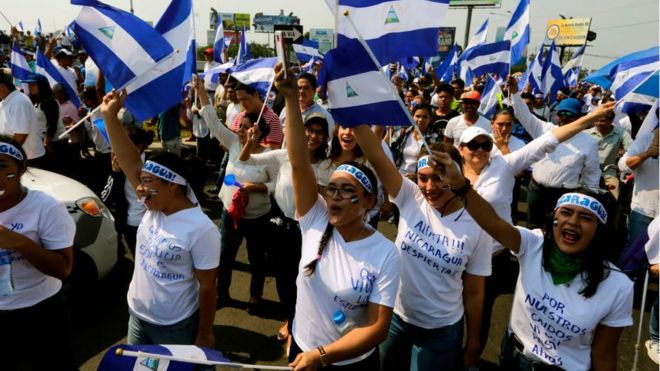 Protesta en Nicaragua.