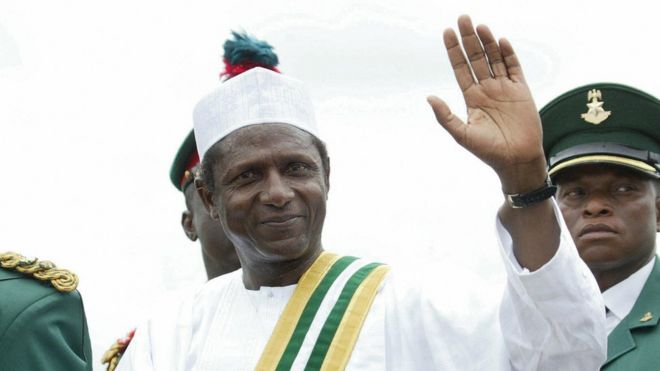 Umaru Yar'Adua for im swearing-in ceremony for 2007