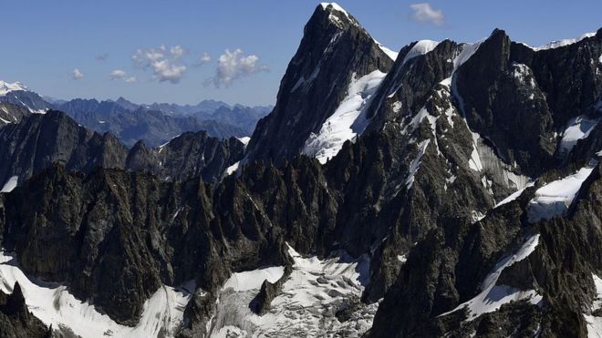 File image of Les Grandes Jorasses peak on Mont Blanc
