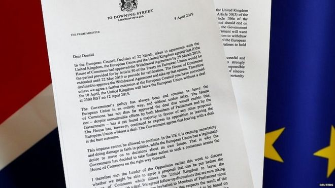Copy of Theresa May's letter