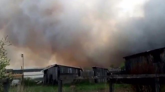 Пожары и наводнения в России: видео очевидцев