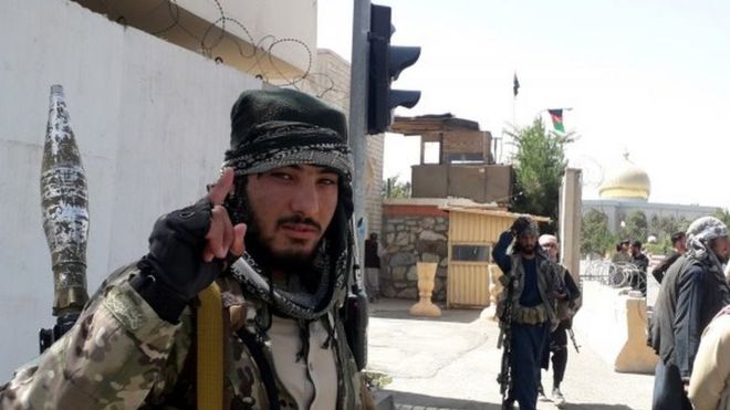 Taliban fighters in the city of Ghazni, Afghanistan. Photo: 12 August 2021