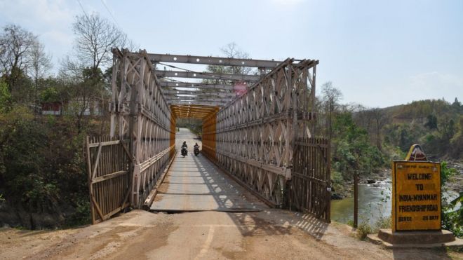 Мост на границе Индии и Мьянмы