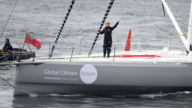 Активистка по климату Грета Тунберг плывет на яхте в Нью-Йорк