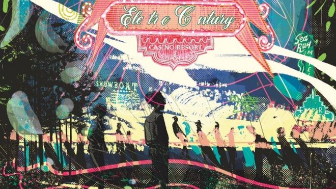 Обложка графического романа Electric Century, который выходит вместе с одноименным винилом