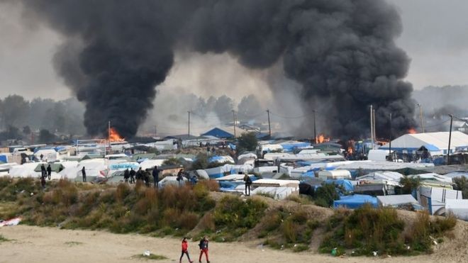 Пожары в лагере Кале, 26 октября