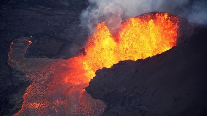 Lava erupts from Kilauea volcano in Hawaii
