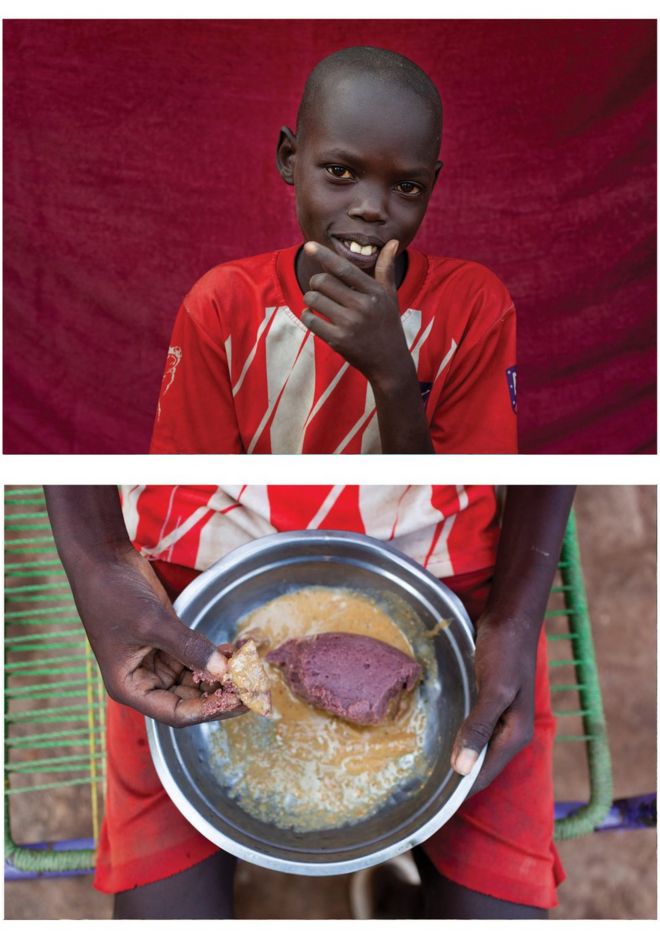 Tonj avec sa nourriture