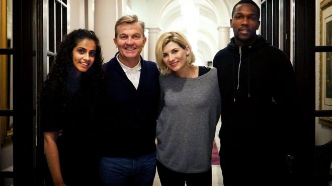 Doctor Who and her three companions