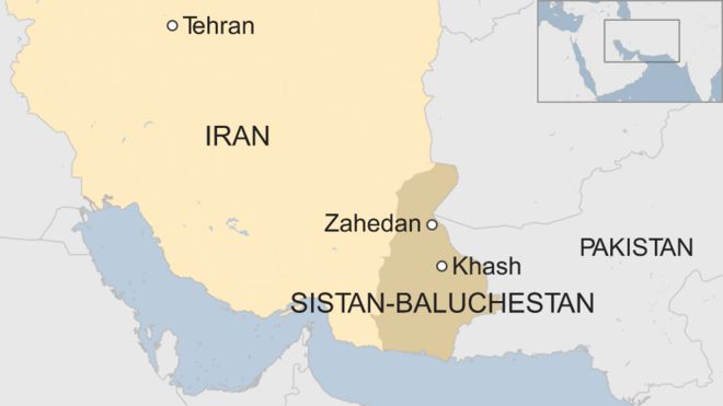 Карта региона, где произошла атака