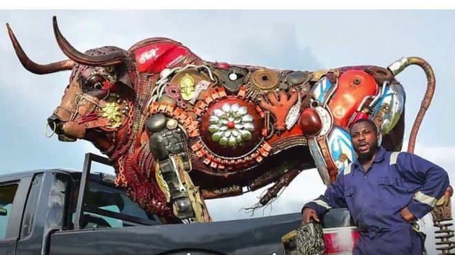 Dotun Popoola, hybrid-metal sculptor