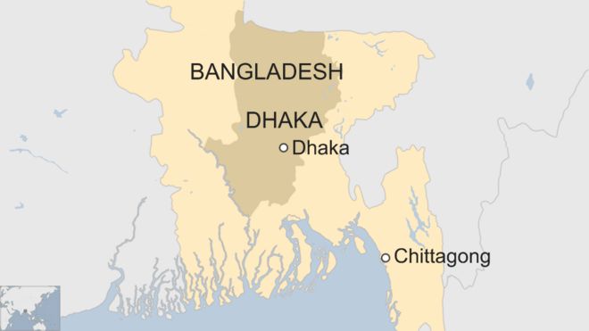 Карта показывает Бангладеш