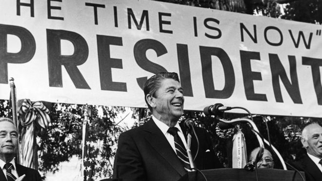Рональд Рейган на предвыборной тропе в 1979 году