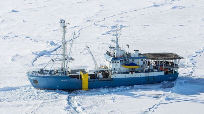 Norwegian research vessel Lance, file pic - 21 Apr 15