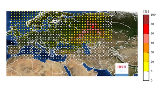 La fuga de material radioactivo alcanzó a la mayor parte de los países de Europa.