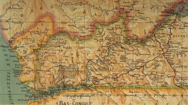 Mapa de la RDC en 1913