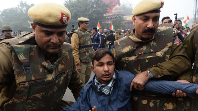 दिल्लीमा प्रदर्शन