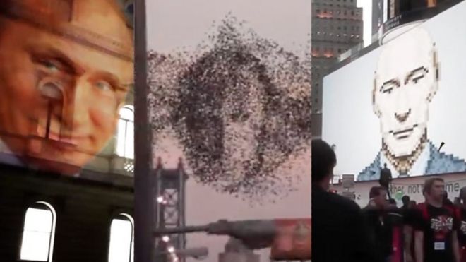 Три случая, когда портреты Путина появлялись в неожиданных местах