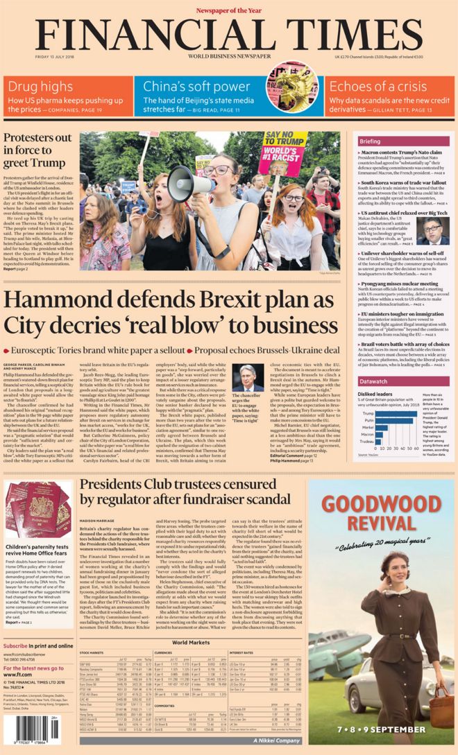 Financial Times front page