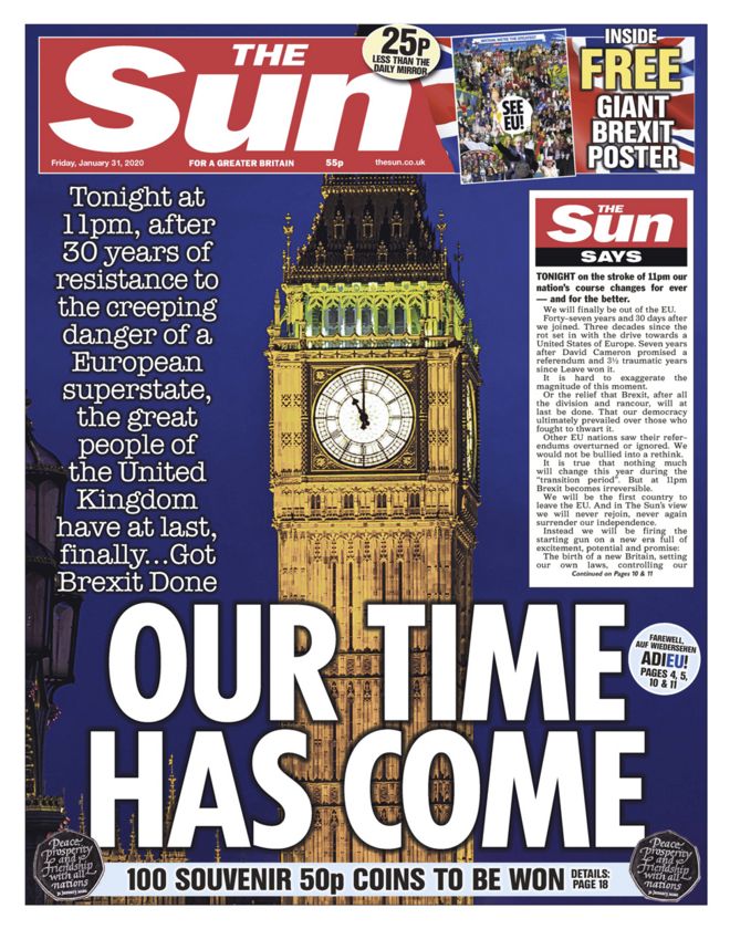 Friday's Sun front page