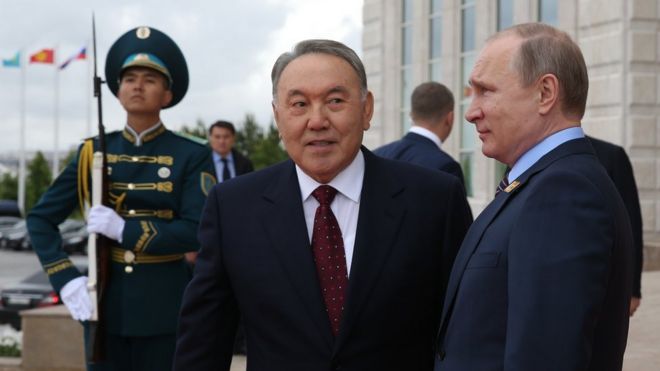 Путин и Назарбаев