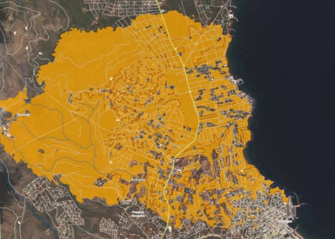 Коперник снимок разрушений в районах Мати и Рафина