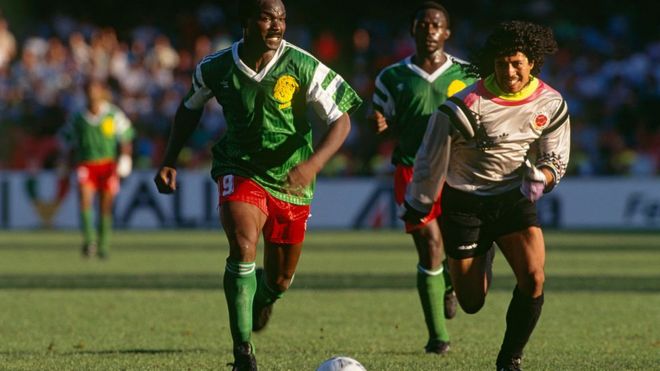 Le Cameroun de Roger Milla avait fait sensation à la Coupe du monde en 1990.