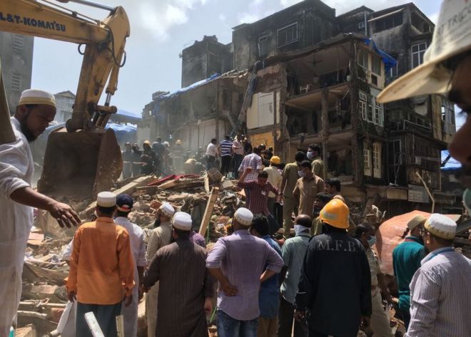 Building collapse in Mumbai on 31 August