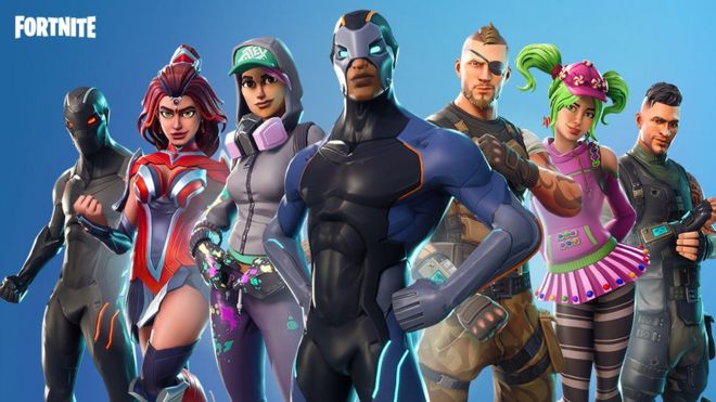 Group picture of Fortnite characters