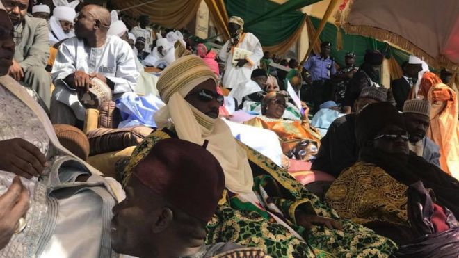 Sarkin Kano Muhammadu Sanusi na Biyu yana daga cikin manyan sarakunan kasar da suka samu halartar bikin