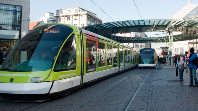 Страсбург трамвай, управляемый Keolis