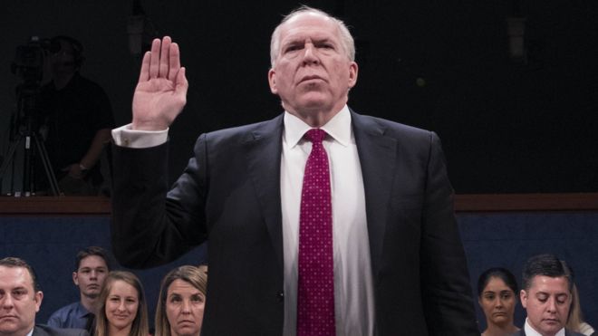 Former CIA Director John Brennan is sworn in